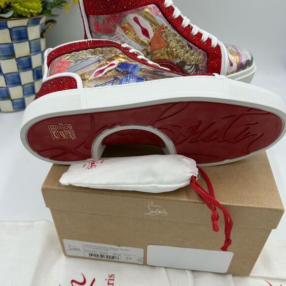 Women's Christian Louboutin, Dolan strass 
Trash high top sneakers size 39 - Picture 8 of 8